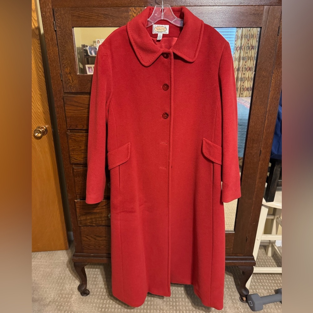 Talbots Vibrant Red Wool Coat